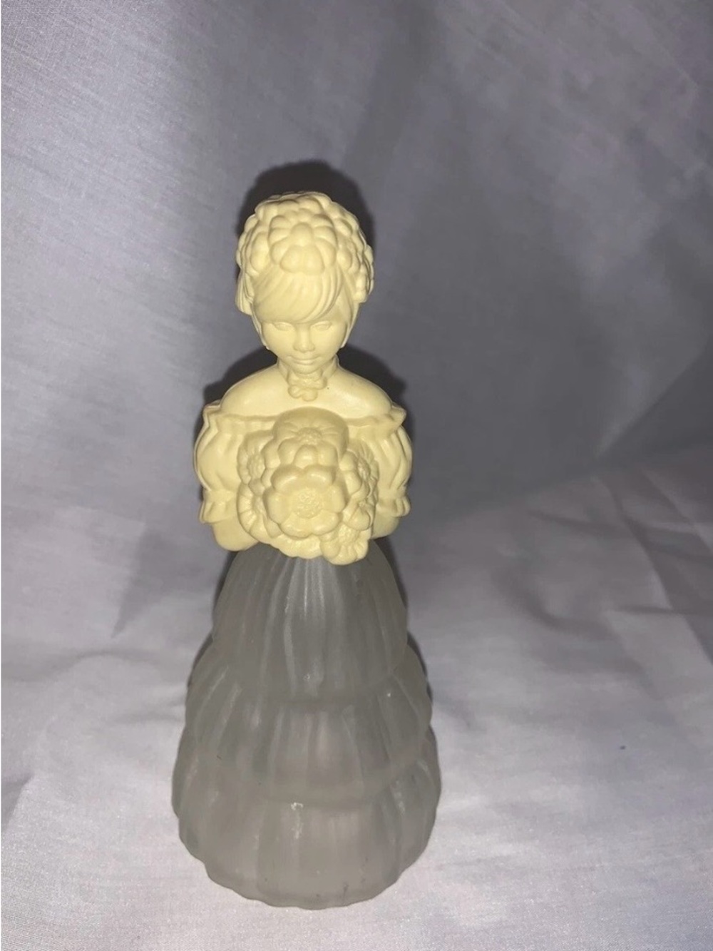Decorative Yellow and Gray Lady Figurine - Home Accent